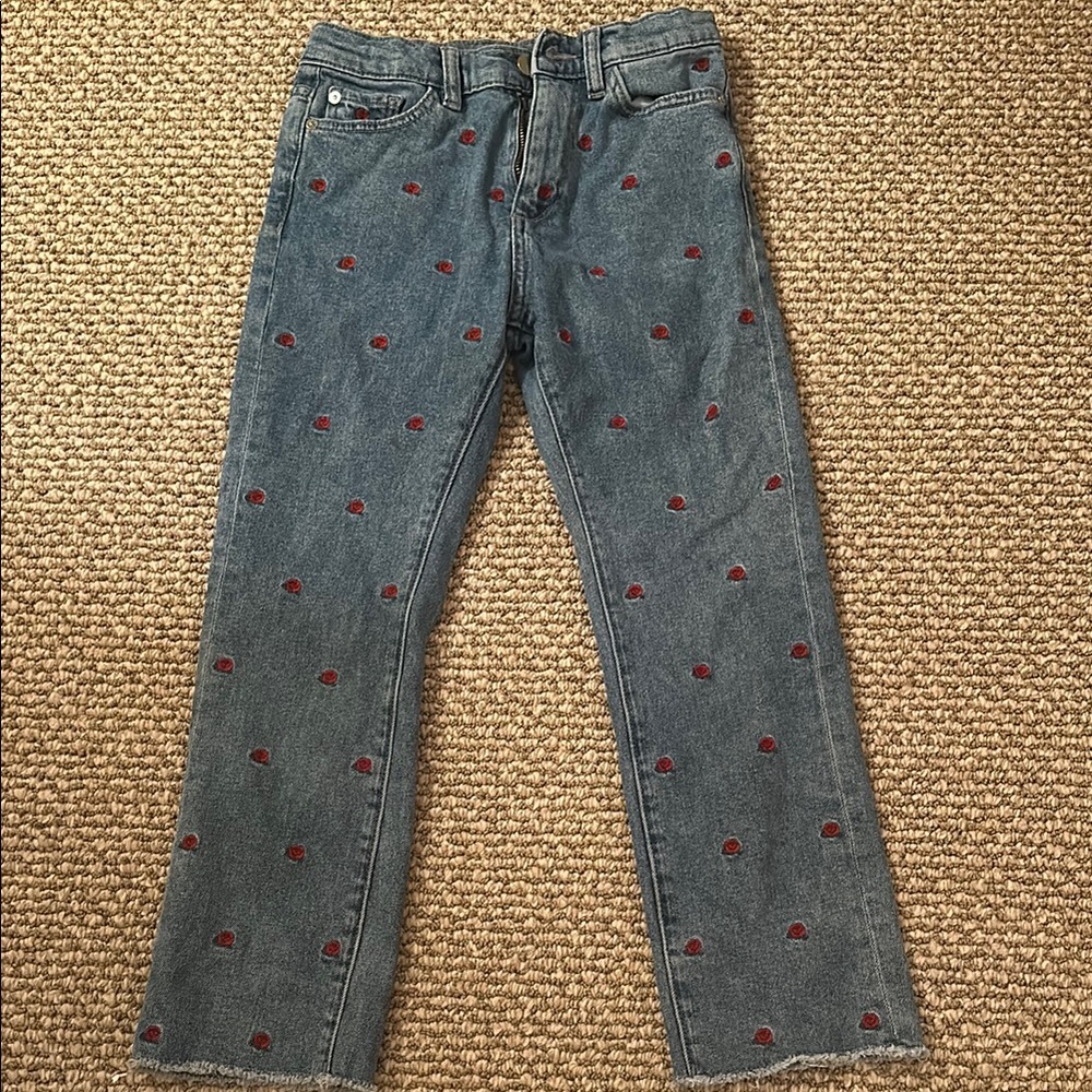 DL1961 Emile Straight High Rise Embroidered Jeans